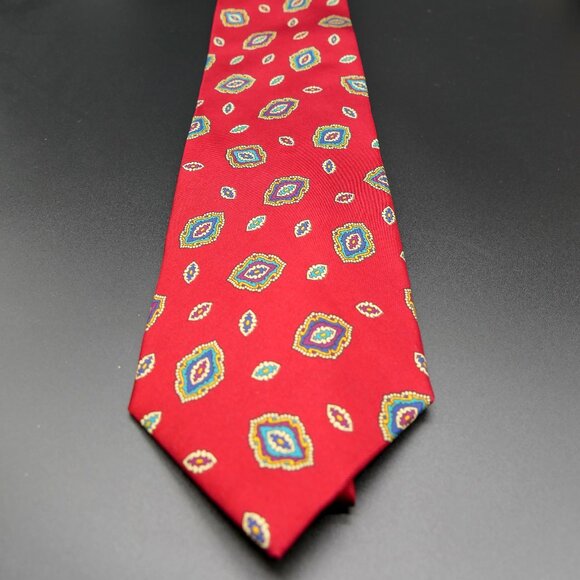 Lorenzo Selini Red Pattern Tie - Picture 1 of 5